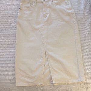 Cream Denim Skirt Size 8